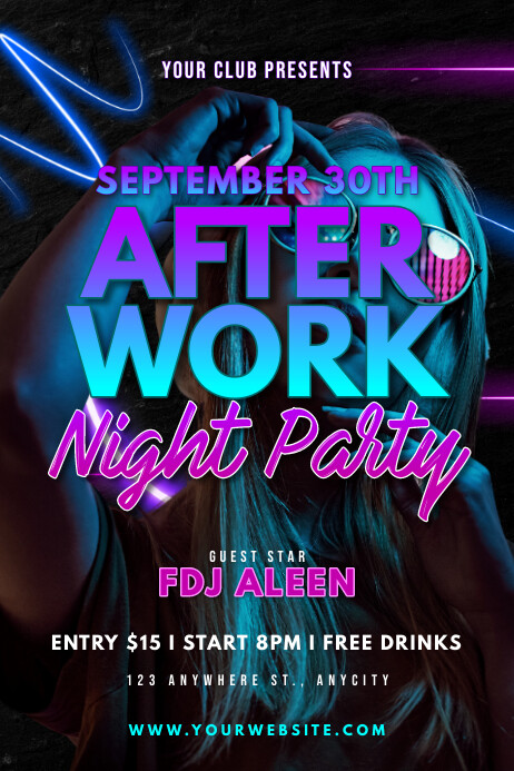 After Work Party Template PosterMyWall