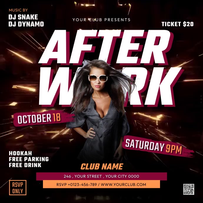 After Work Party Template PosterMyWall