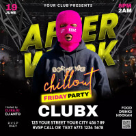 Zwart Nightclub Party Post Instagram Template
