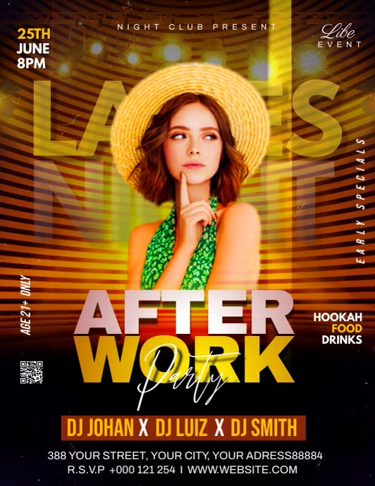 after work party flyer template