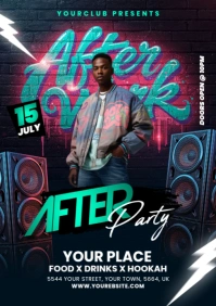 After Work Party Flyer A5 template