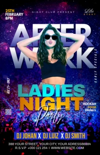 after work party flyer Half Page Wide template