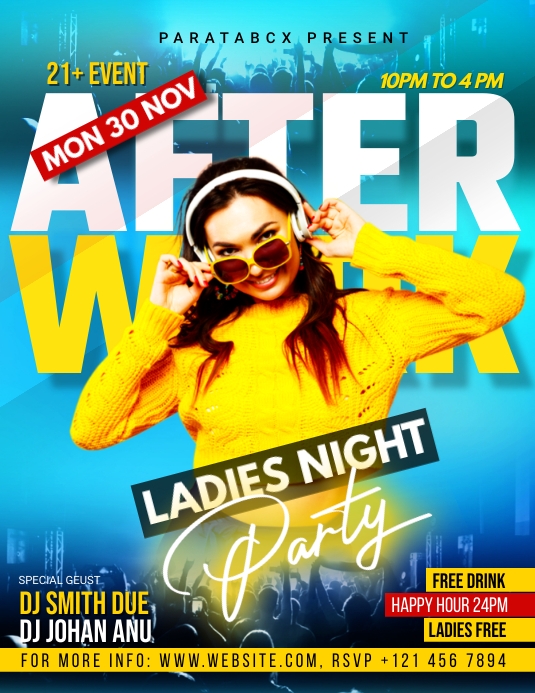 After work party flyer design Template | PosterMyWall
