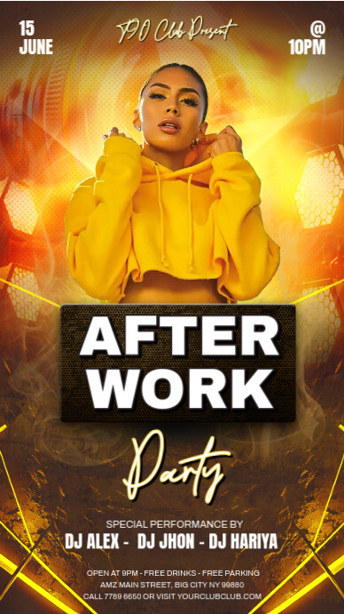 after work party flyer poster Template | PosterMyWall