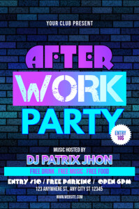 After work party poster template