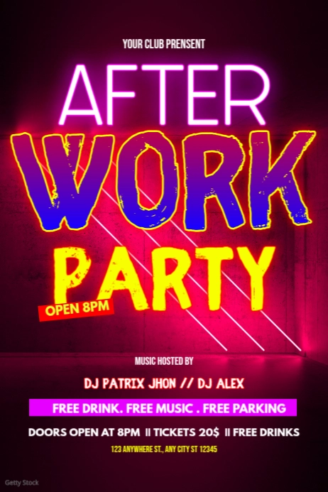 After work party poster Template | PosterMyWall