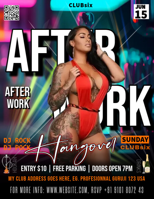 after work party social media temolate Flyer (US Letter) template