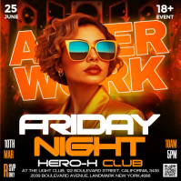 After Work Party Square Video Isikwele (1:1) template