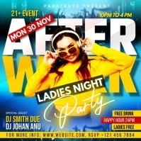 after work party video ad Quadrado (1:1) template