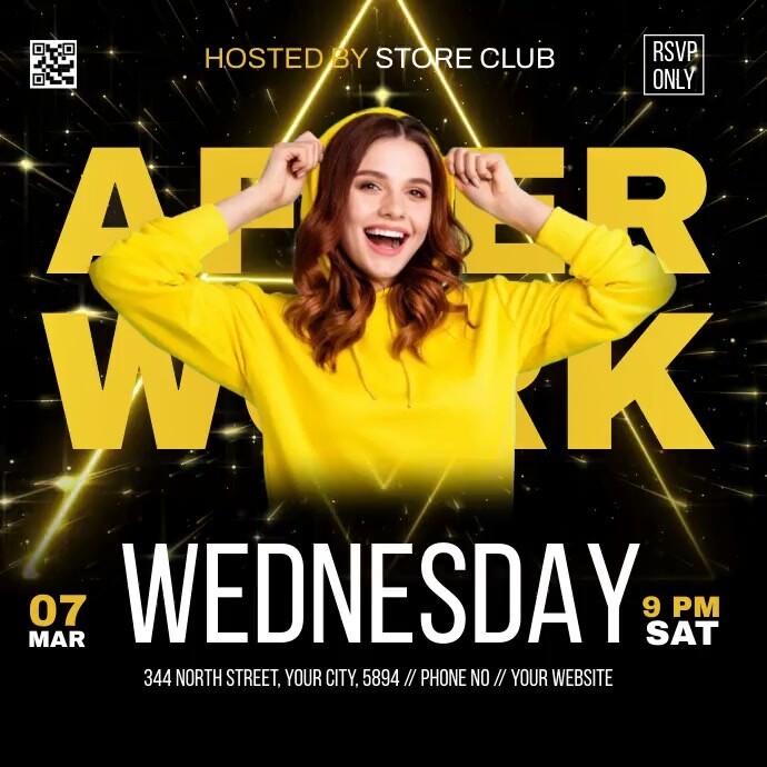 After Work Party Video Instagram Post template