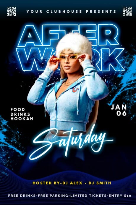AFTER WORK SATURDAY Template | PosterMyWall