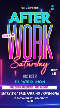after work saturday video Instagram Reel template