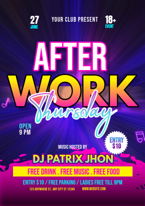 Retro Thursday Work After work thursday Template | PosterMyWall