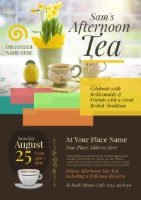 Afternoon Tea Flyer A4 template