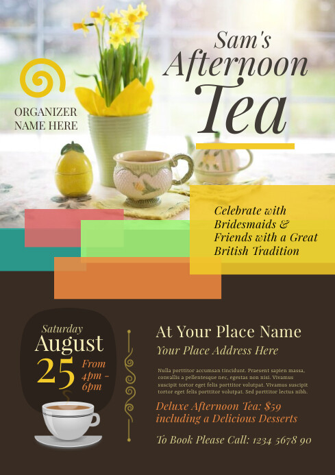 Afternoon Tea Flyer Template | PosterMyWall