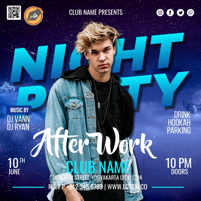 Afterwork Night Party Template | PosterMyWall