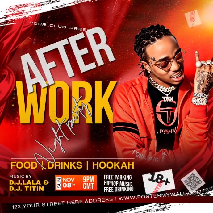 afterwork night party flyer Template | PosterMyWall