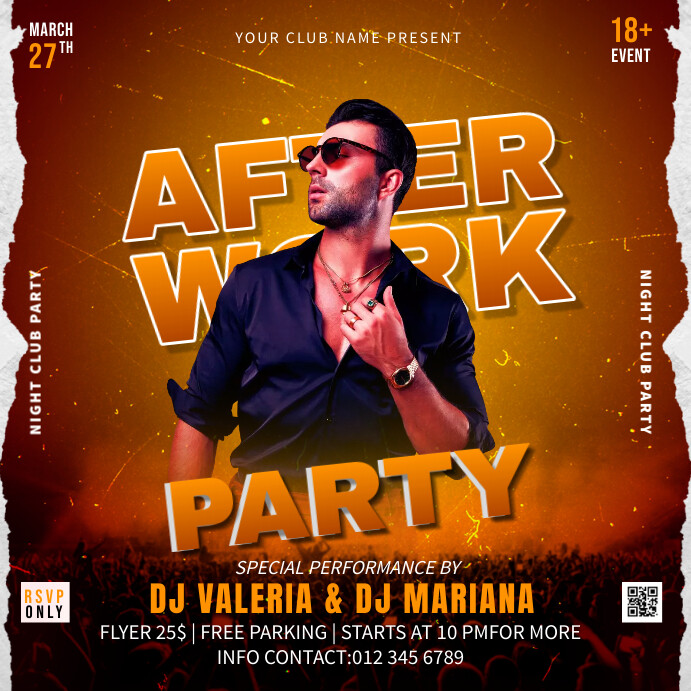 afterwork night party flyer Template | PosterMyWall