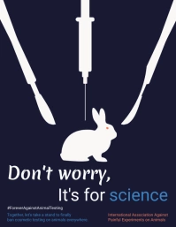 Against Animal Testing Flyer Template 传单(美国信函)