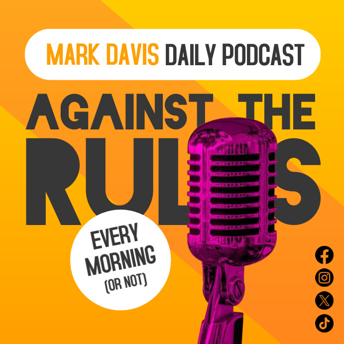 Against The Rules daily podcast cover art Template PosterMyWall
