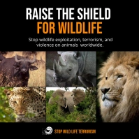 Against Wildlife Exploitation Instagram Post Template Instagram-bericht