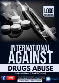 againts drugs A4 template