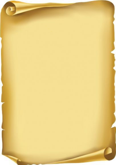 Aged Parchment Scroll with Rolled Edges A4 template