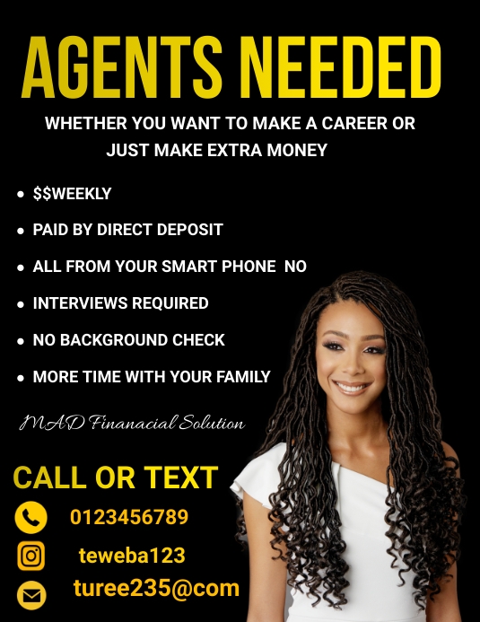 agents needed flyers Template | PosterMyWall