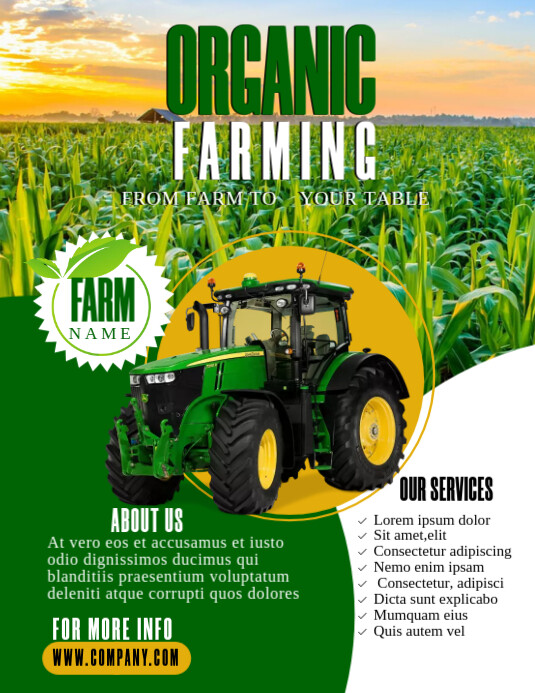 Agric Flyer Folder (US Letter) template