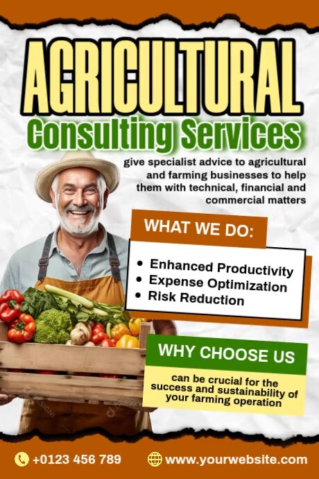 Agricultural Consulting Services Plakkaat template