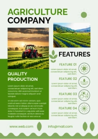 Agriculture company flyer A3 template