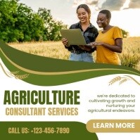 Agriculture Consultant Services Publicación de Instagram template