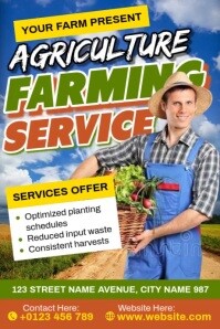 Agriculture Farming Service Poster template
