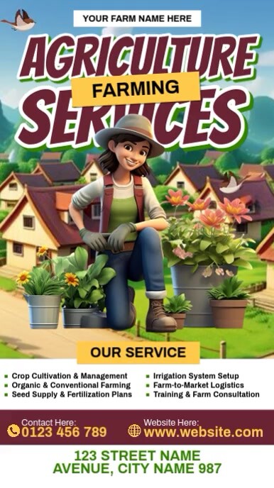 Agriculture Farming Services Instagram Reel template