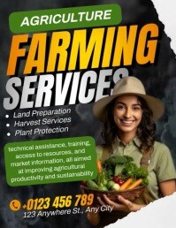 Agriculture Farming Services Løbeseddel (US Letter) template