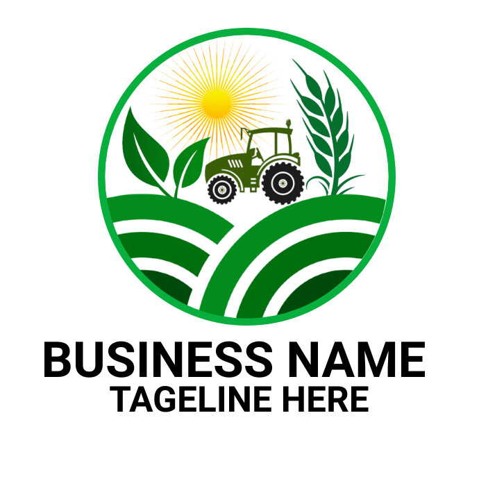 agriculture logo, farm logo and crops logo an Logotyp template