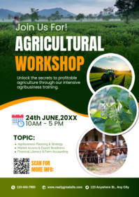 Agriculture Workshop A2 Poster Template | Farming Training & Agribusiness Event