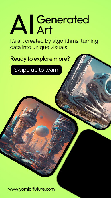 AI Art generated story História do Instagram template