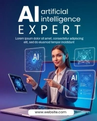 AI Expert Banner ad Instagram Portrait template