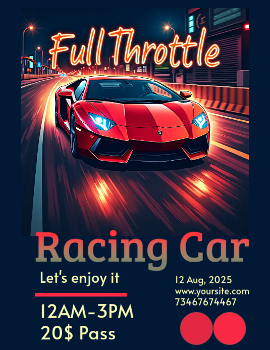 ai generated automotive poster design car flyer design racing car flyer design template