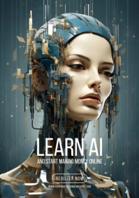 Grey Futuristic Learn AI Video Workshop Flyer Template A4