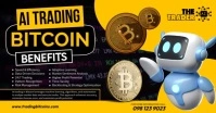 AI Trading Bitcoin Banner Facebook Shared Image template