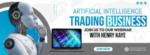 AI Trading Business Banner Portada de Facebook template
