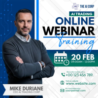 AI Trading Online Webinar Publicación de Instagram template
