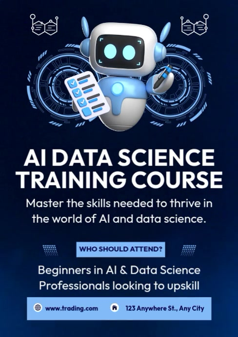 AI Training Course Template | PosterMyWall