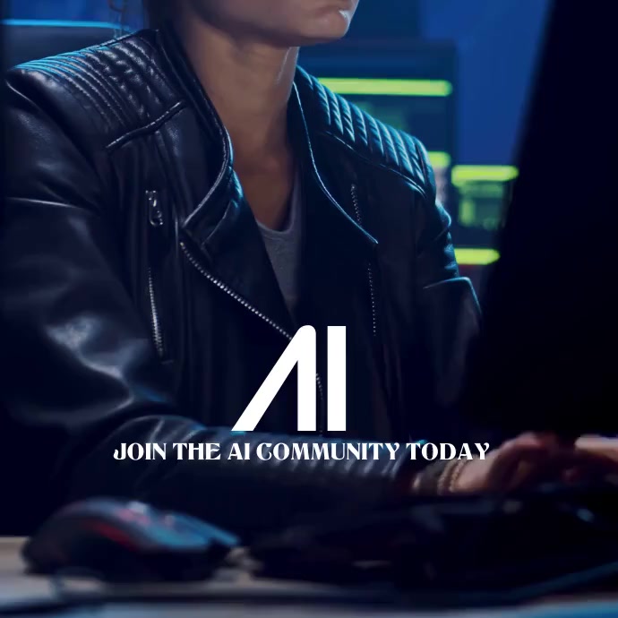 AI WORLD - JOIN ARTIFICIAL INTELLIGENCE NOW Square (1:1) template