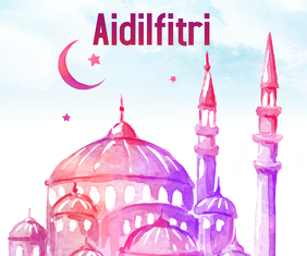 Customizable Design Templates For Aidilfitri Jamuan Raya