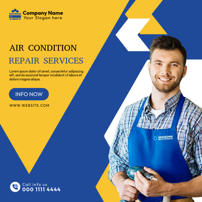 Air condition repair service ad design Template | PosterMyWall