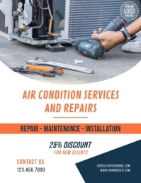 Air Condition Services Flyer template