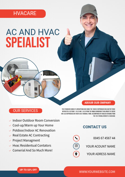 Ac Poster Air conditioner poster Template | PosterMyWall